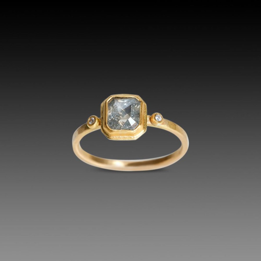 Rings Ananda Khalsa | Square Grey Diamond Ring