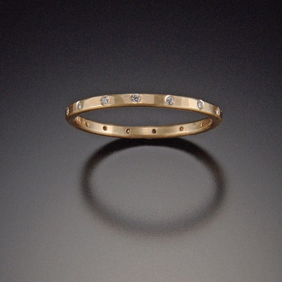 Rings Ananda Khalsa | Narrow Band With Eternity Diamonds