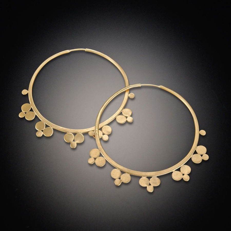 Earrings Ananda Khalsa | 22K Gold Trios Hoop Earrings