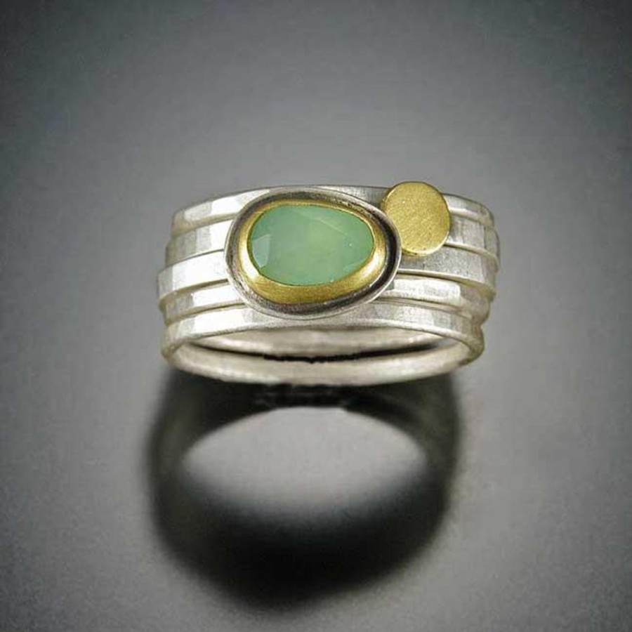 Rings Ananda Khalsa | Chrysoprase Stacking Ring Set