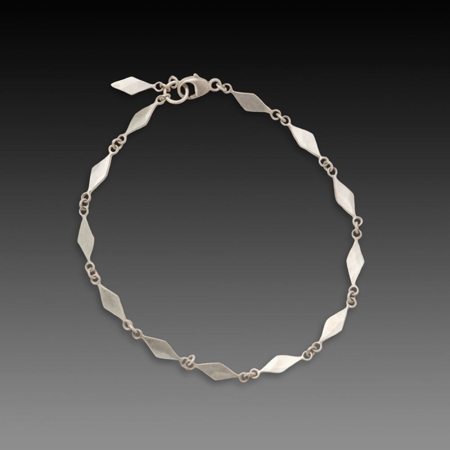 Bracelets Ananda Khalsa | Silver Rhombus Link Bracelet