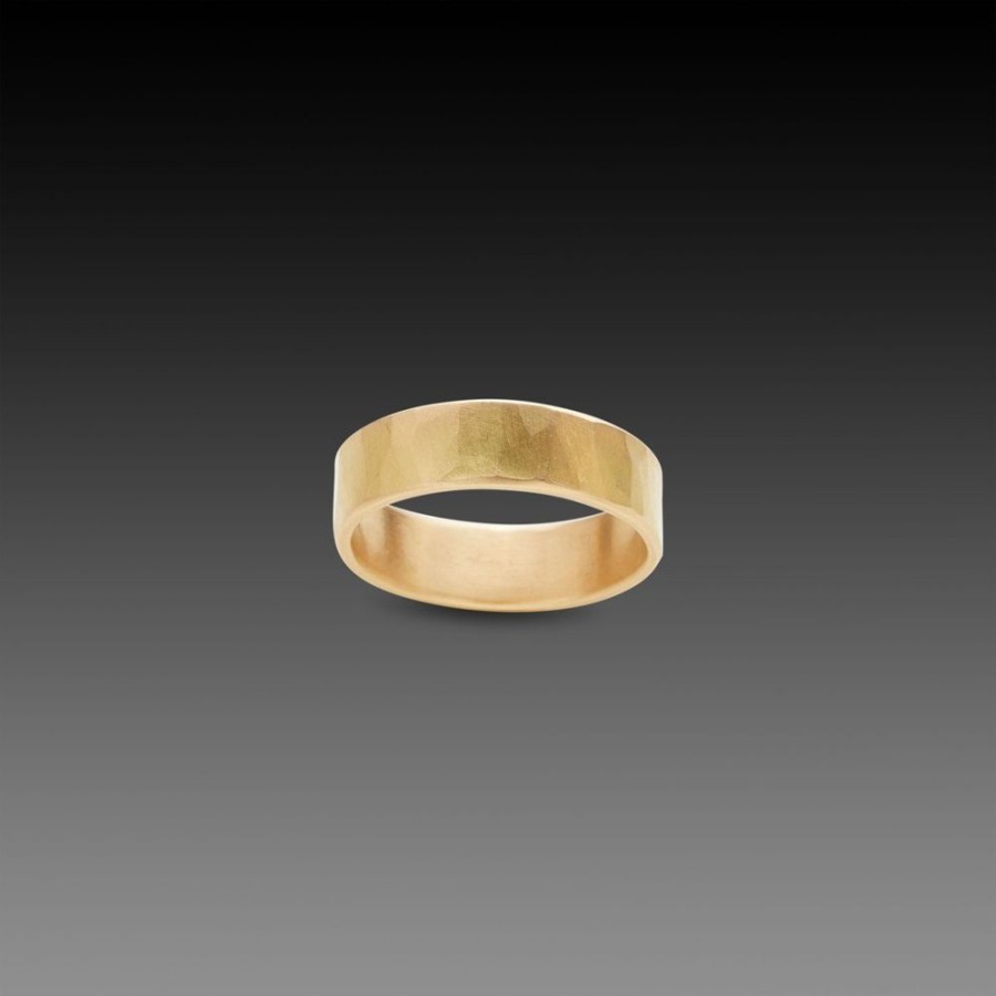 Rings Ananda Khalsa | 6Mm Hammered Gold Band