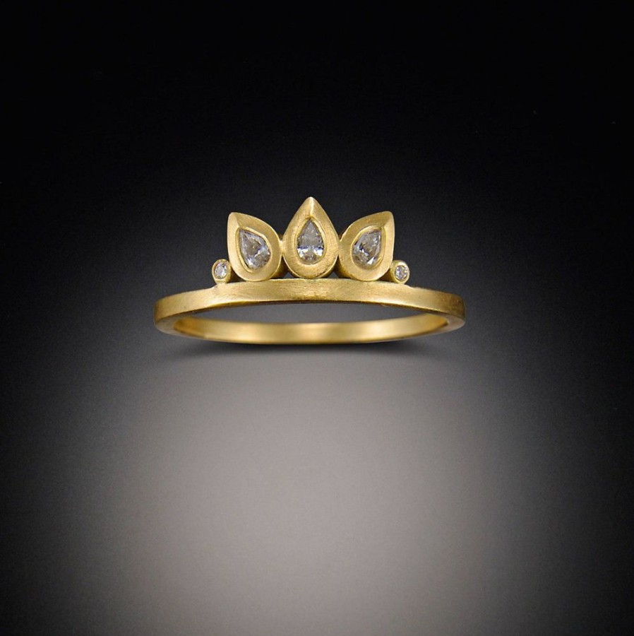 Rings Ananda Khalsa | Lotus Petal Diamond Band