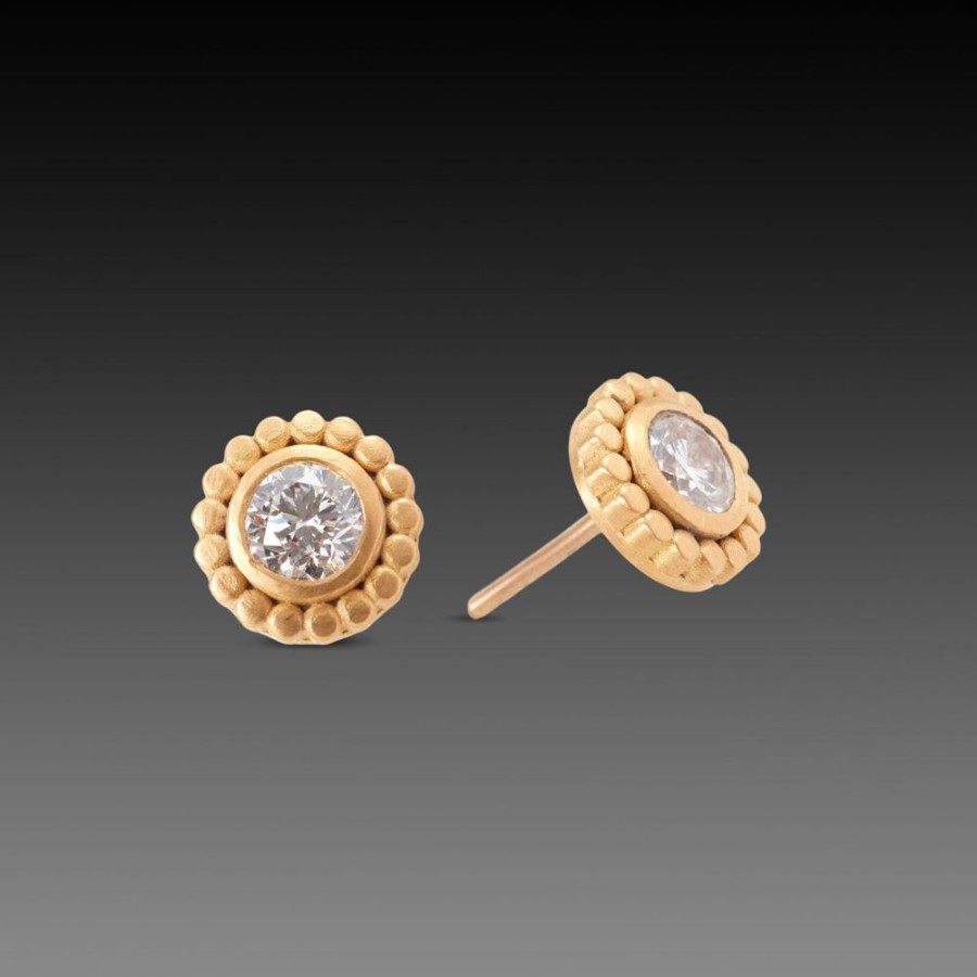 Earrings Ananda Khalsa | Round Diamond Stud Earrings