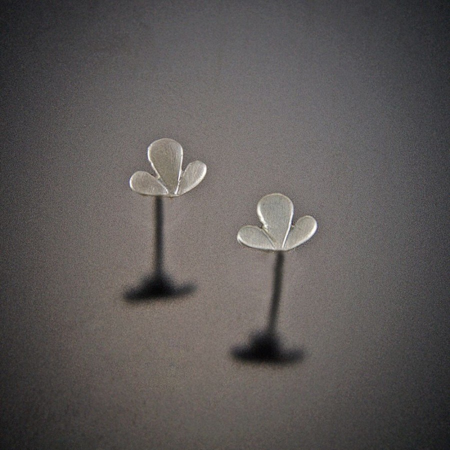 Earrings Ananda Khalsa | Leaf Trio Stud Earrings