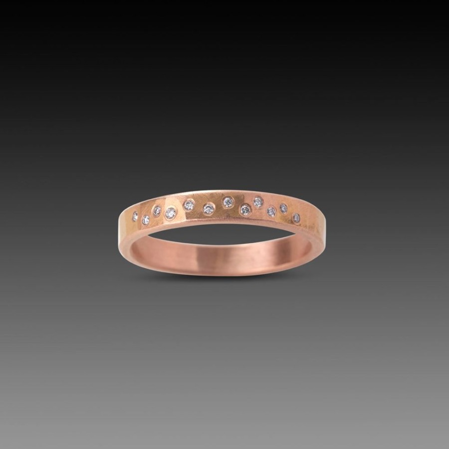 Rings Ananda Khalsa | Diamond Sprinkle Band In Rose Gold