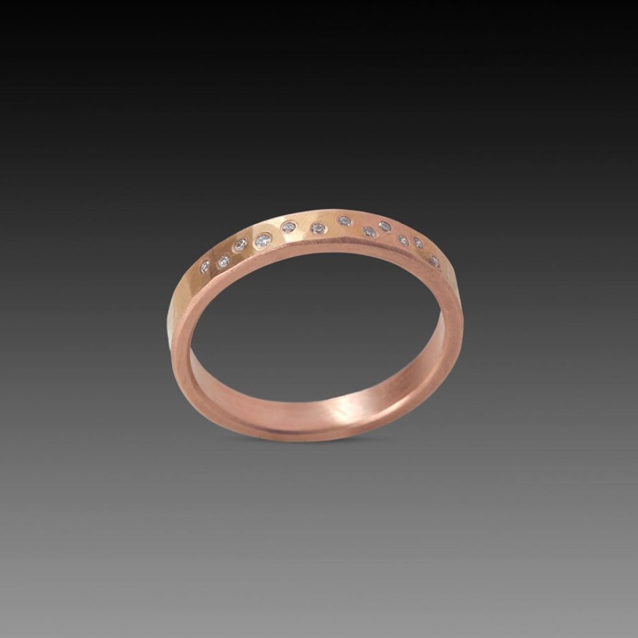 Rings Ananda Khalsa | Diamond Sprinkle Band In Rose Gold