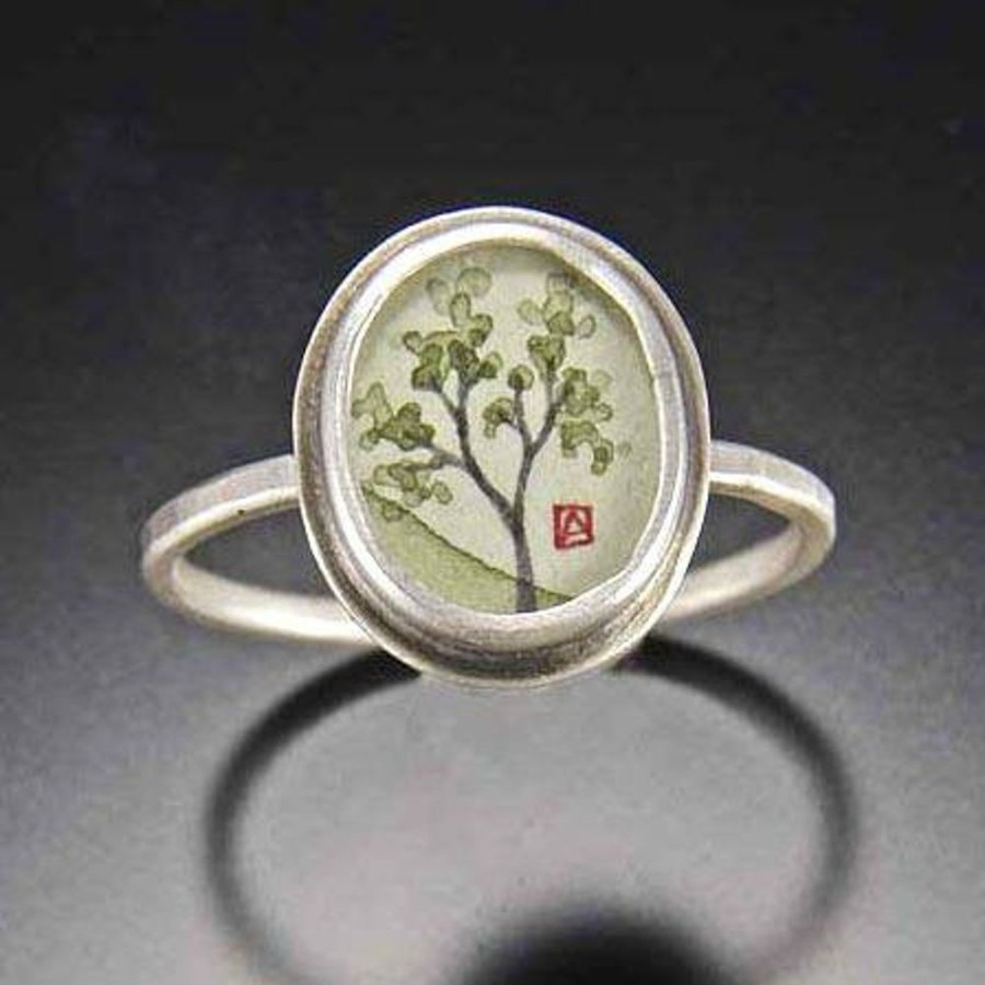 Rings Ananda Khalsa | Tiny Oval Spring Maple Ring