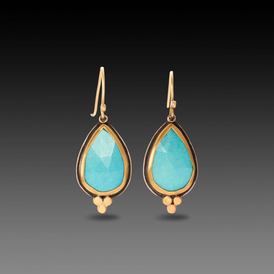 Earrings Ananda Khalsa | Turquoise Teardrop Earrings