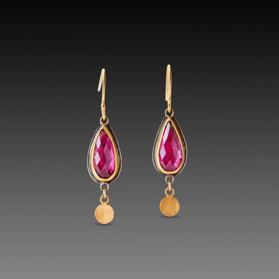 Earrings Ananda Khalsa | Ruby Teardrop Earrings