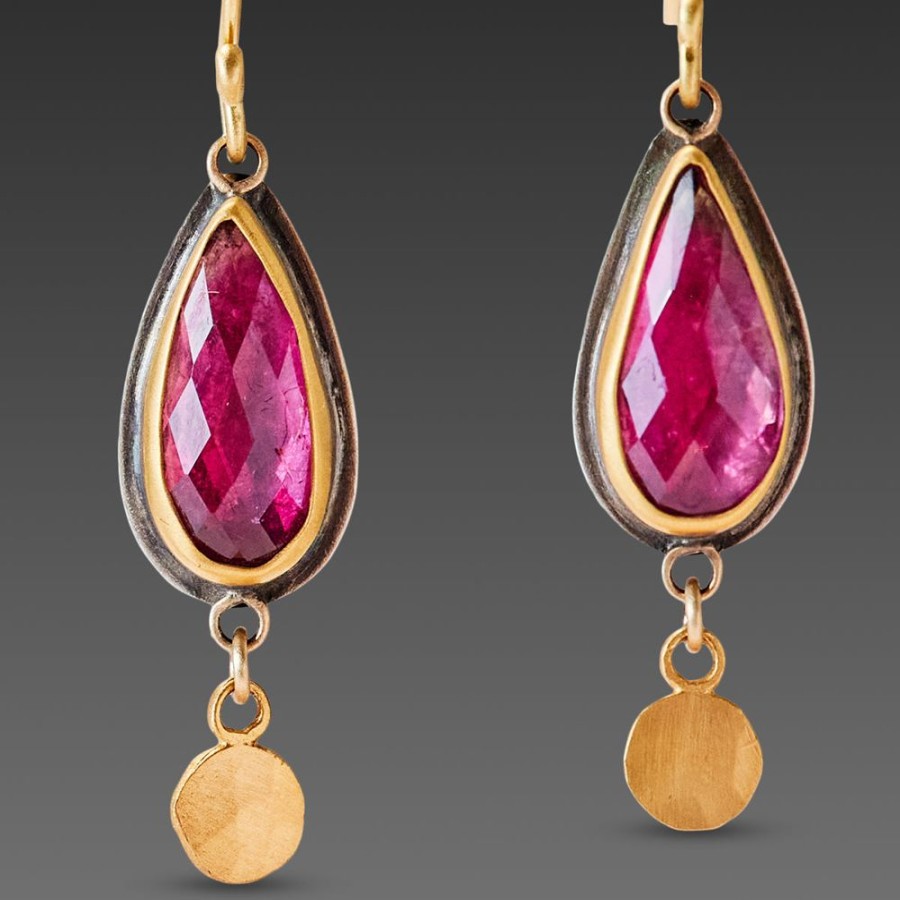 Earrings Ananda Khalsa | Ruby Teardrop Earrings