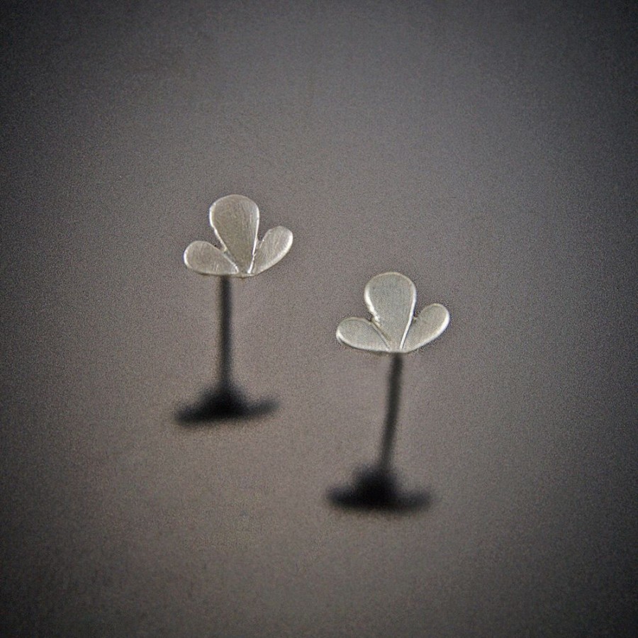 Earrings Ananda Khalsa | Leaf Trio Stud Earrings