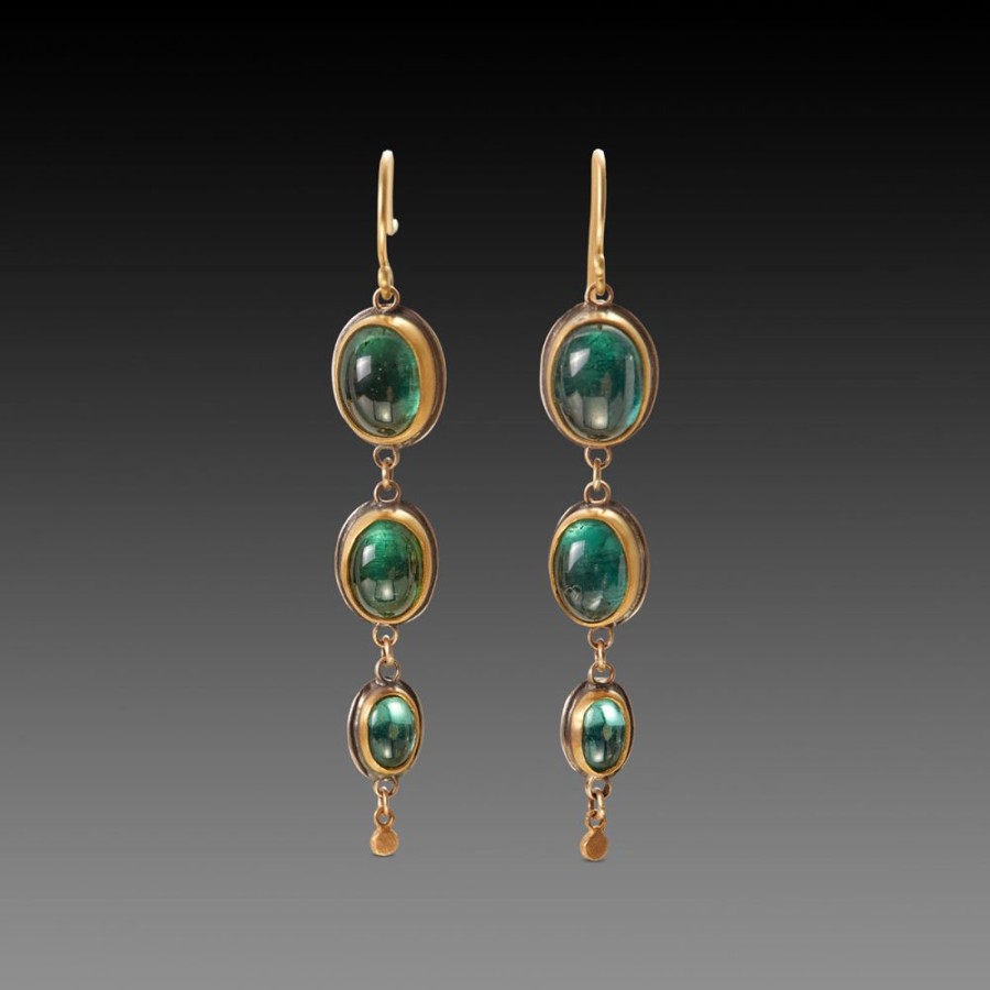 Earrings Ananda Khalsa | Smooth Ombre Tourmaline Earrings