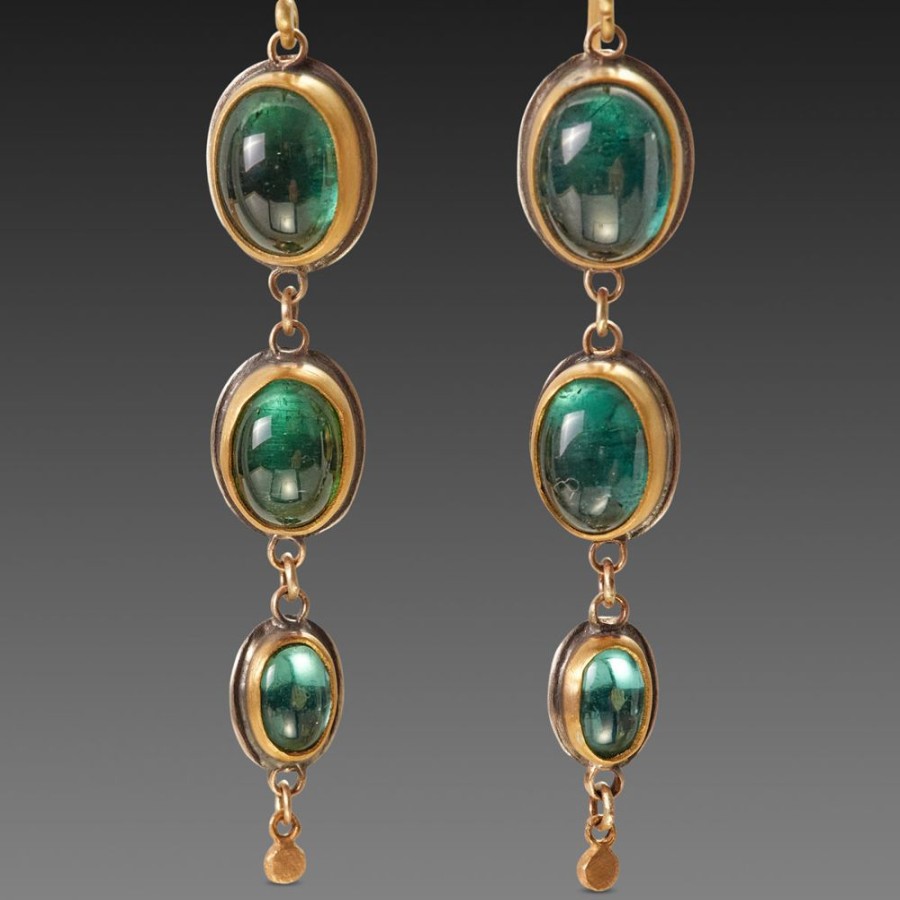 Earrings Ananda Khalsa | Smooth Ombre Tourmaline Earrings