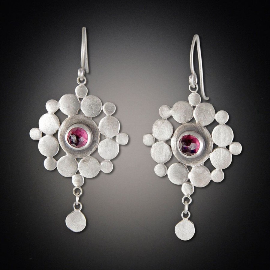 Earrings Ananda Khalsa | Garnet Mandala Earrings