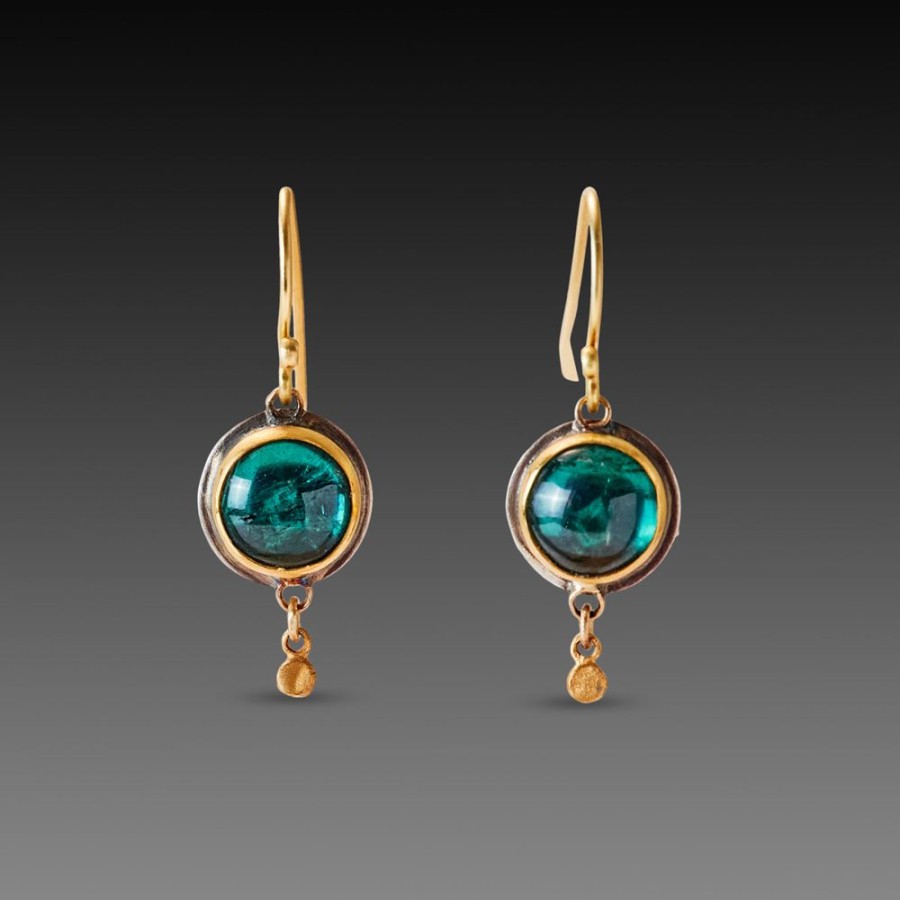 Earrings Ananda Khalsa | Luminous Green Tourmaline Earrings