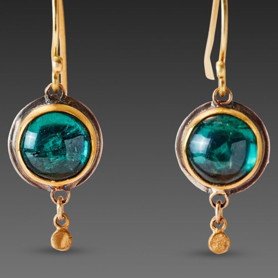 Earrings Ananda Khalsa | Luminous Green Tourmaline Earrings