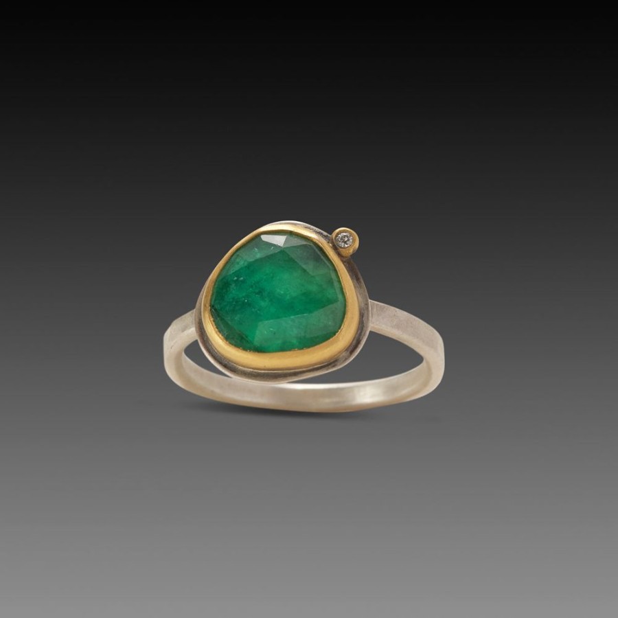 Rings Ananda Khalsa | Organic Emerald Ring