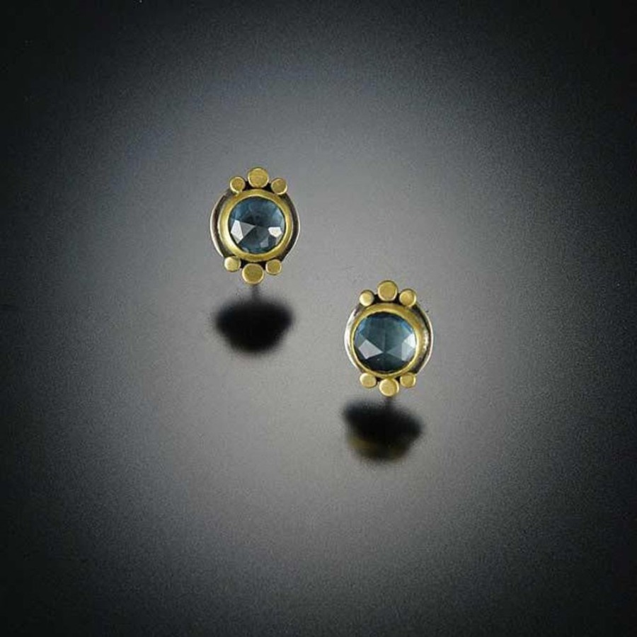 Earrings Ananda Khalsa | London Blue Topaz 22K Stud Earrings