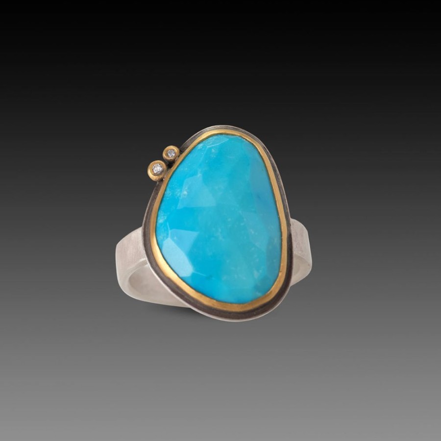 Rings Ananda Khalsa | Faceted Turquoise Ring