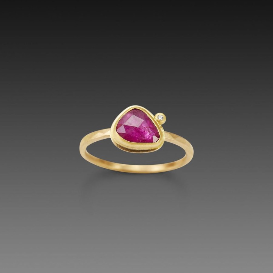 Rings Ananda Khalsa | Ruby Ring With Diamond