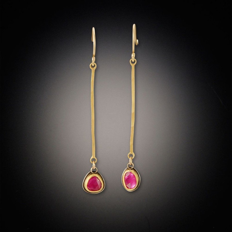 Earrings Ananda Khalsa | Ruby Stick Earrings