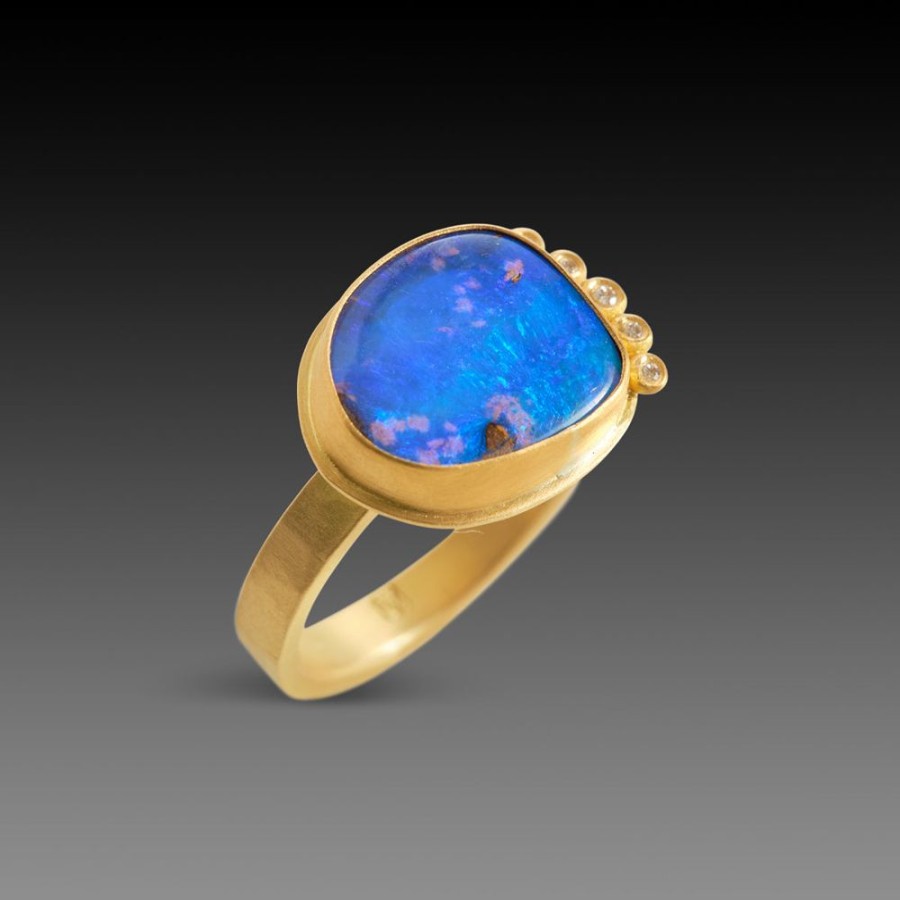 Rings Ananda Khalsa | Glowing Boulder Opal Ring