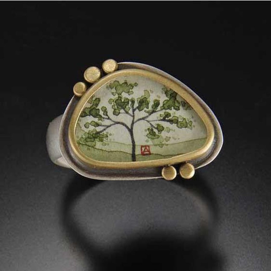 Hand Painted Jewelry Ananda Khalsa | Organic Spring Maple Ring