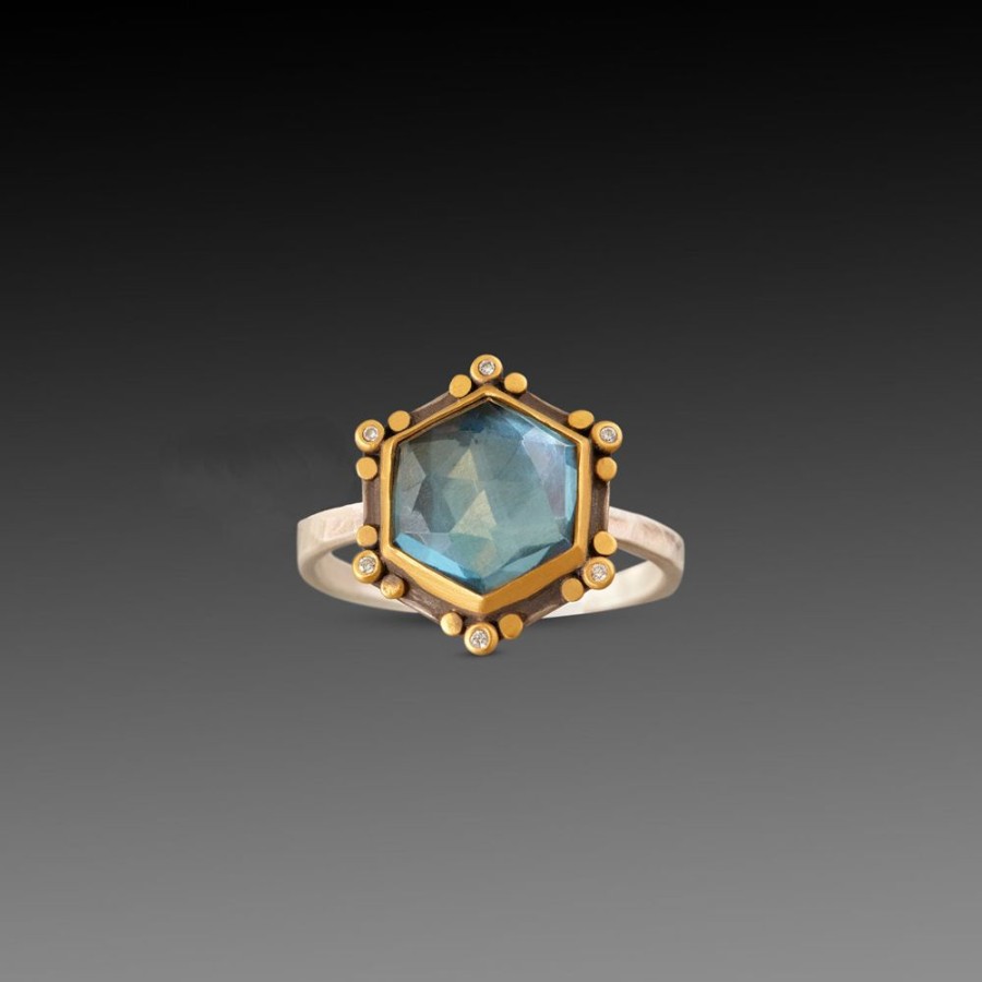 Rings Ananda Khalsa | London Blue Topaz Star Ring