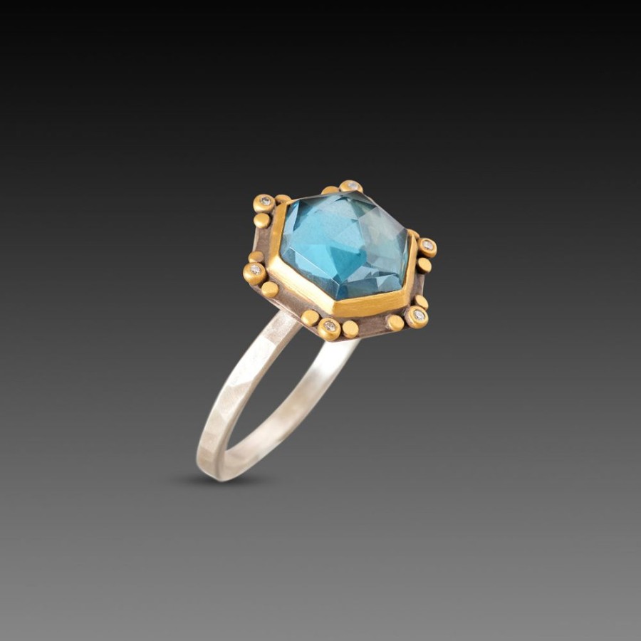 Rings Ananda Khalsa | London Blue Topaz Star Ring