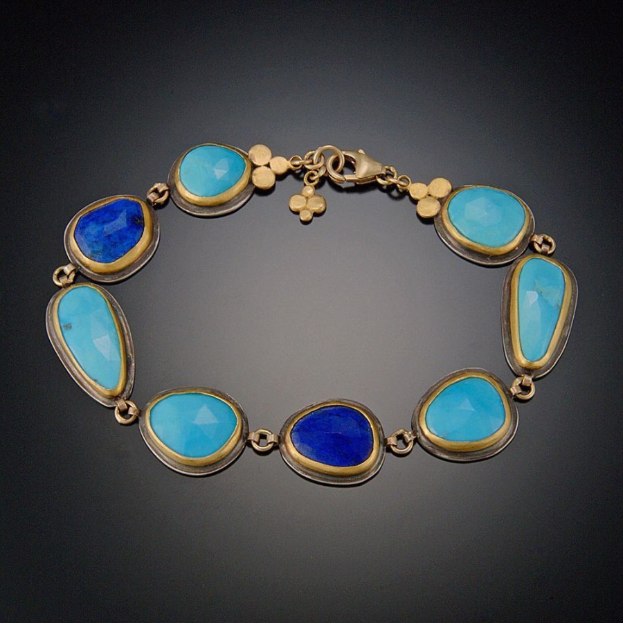 Bracelets Ananda Khalsa | Lapis Lazuli And Turquoise Bracelet