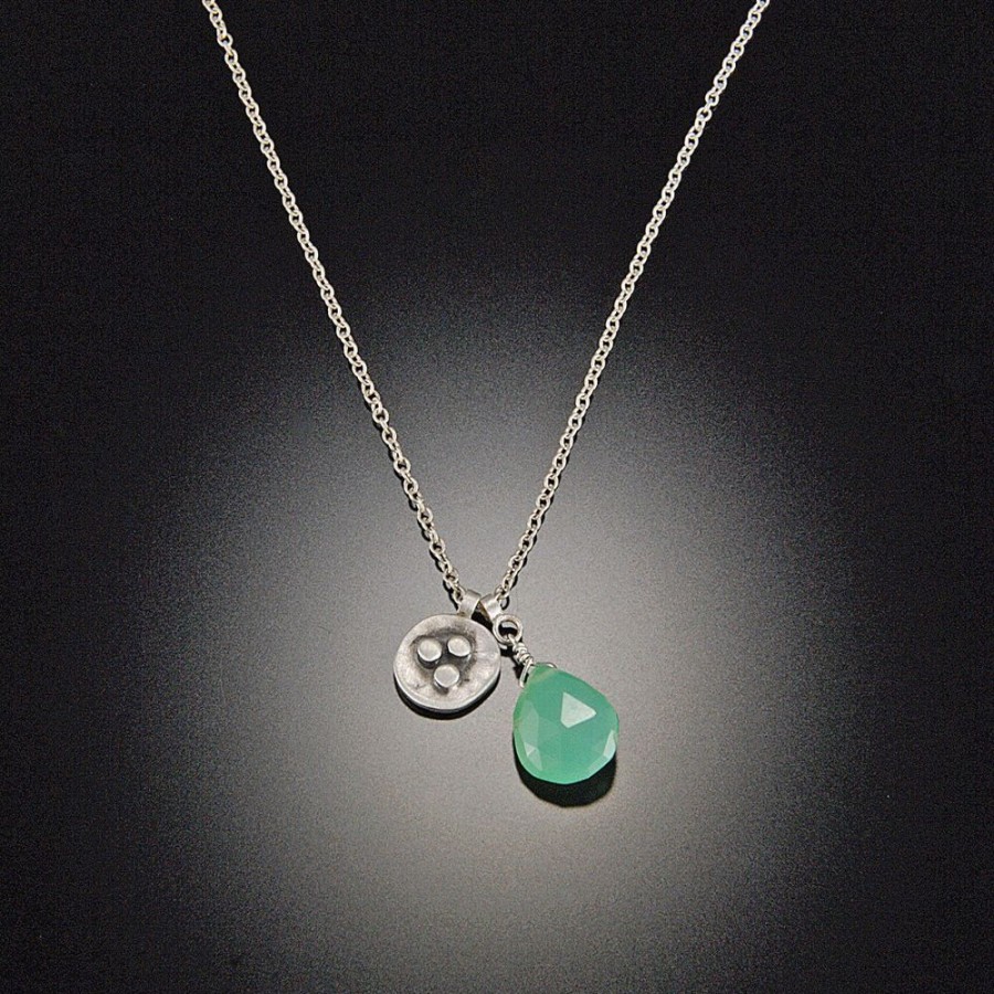 Necklaces Ananda Khalsa | Chrysoprase And Bud Charm Necklace