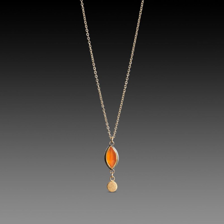 Necklaces Ananda Khalsa | Carnelian Marquis Necklace