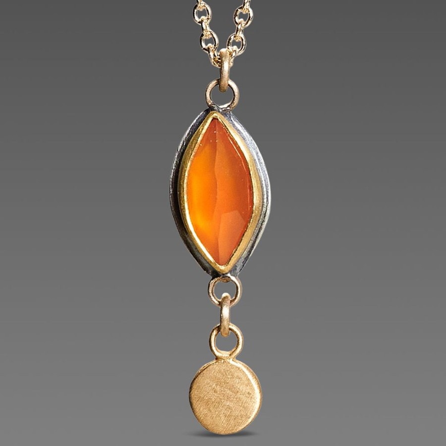 Necklaces Ananda Khalsa | Carnelian Marquis Necklace