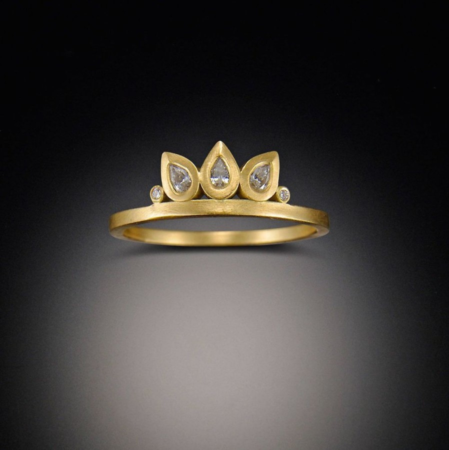 Rings Ananda Khalsa | Lotus Petal Diamond Band