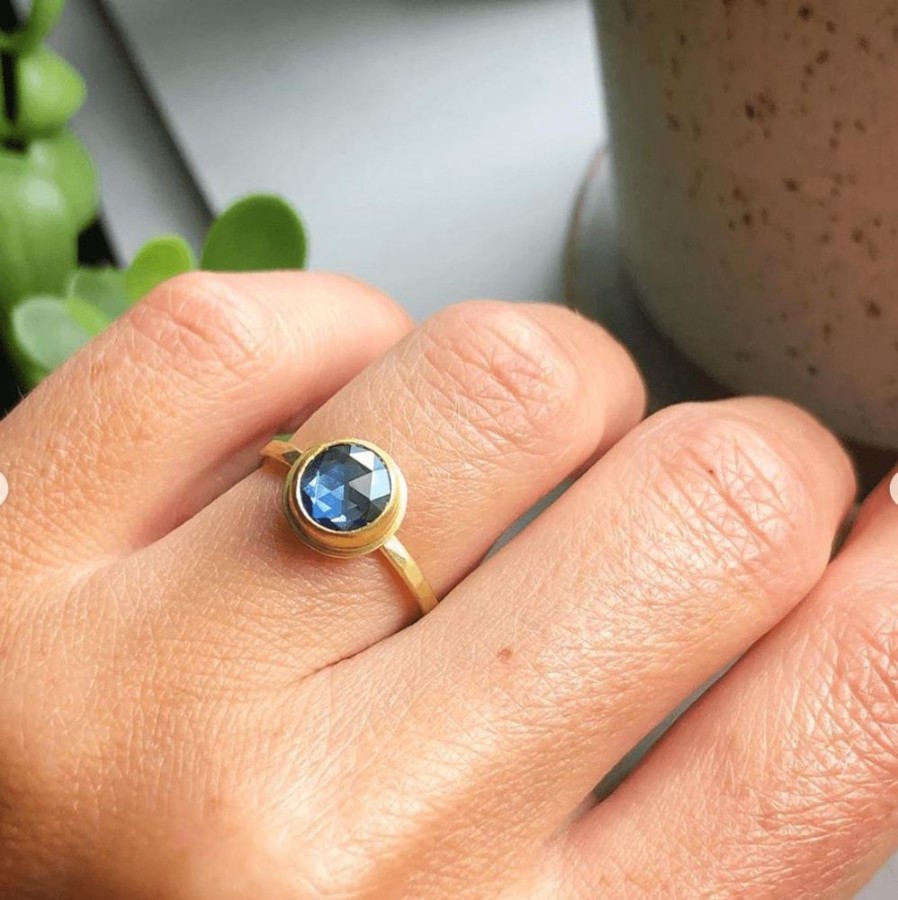 Rings Ananda Khalsa | Blue Sapphire Solitaire Ring