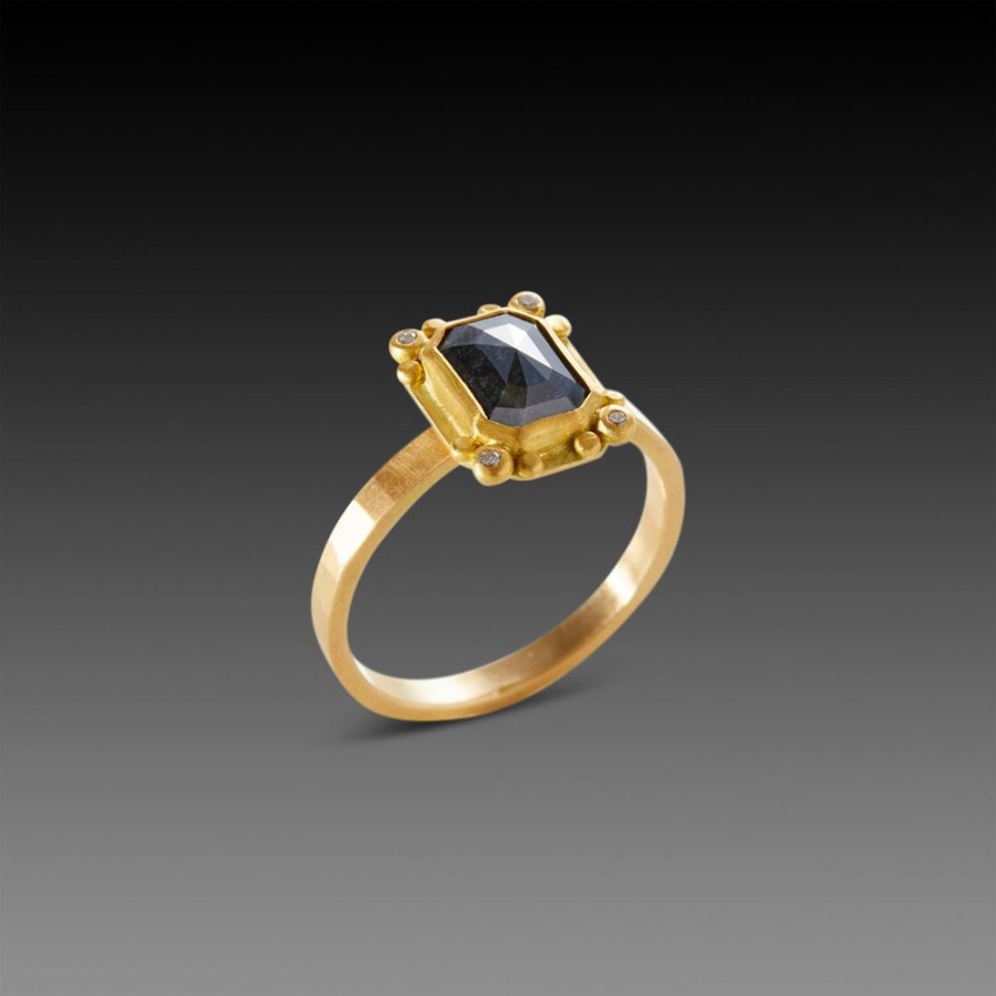 Rings Ananda Khalsa | Black Diamond Frame Ring