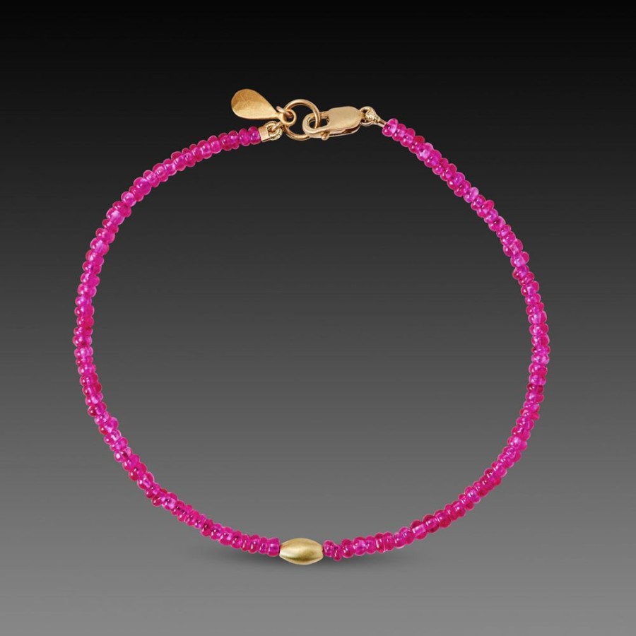 Bracelets Ananda Khalsa | Ruby And Gold Bracelet