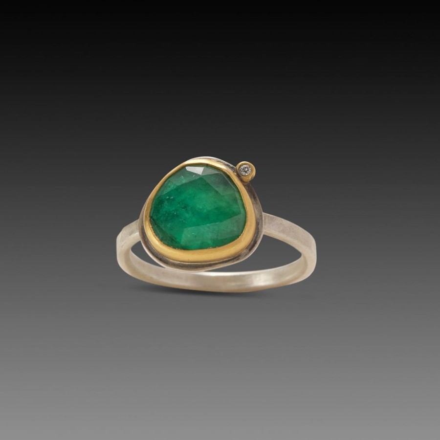 Rings Ananda Khalsa | Organic Emerald Ring