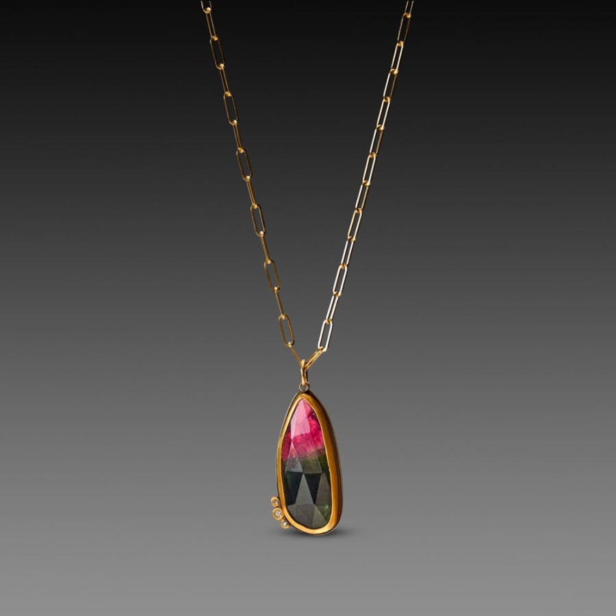 Necklaces Ananda Khalsa | Bicolor Tourmaline Necklace