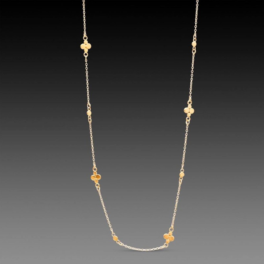 Necklaces Ananda Khalsa | Delicate Gold Disk Chain Necklace