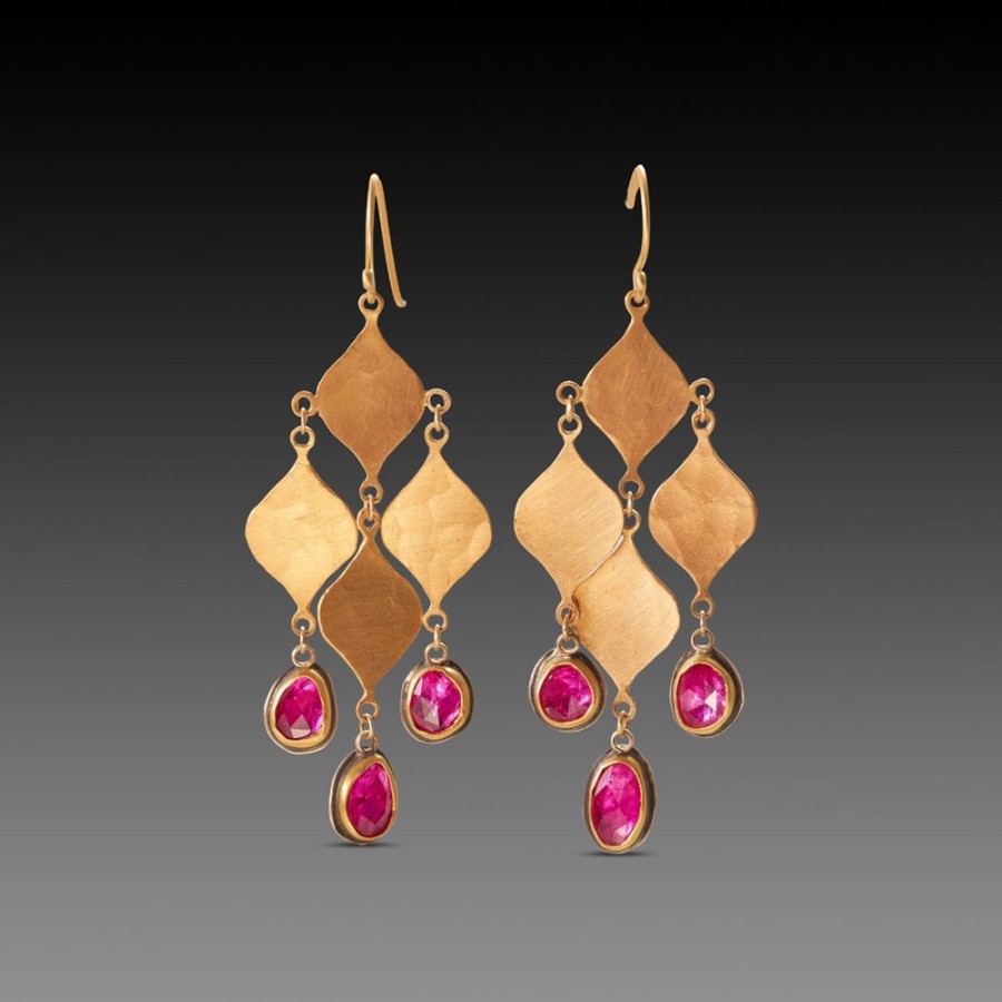 Earrings Ananda Khalsa | Ruby Chandelier Earrings