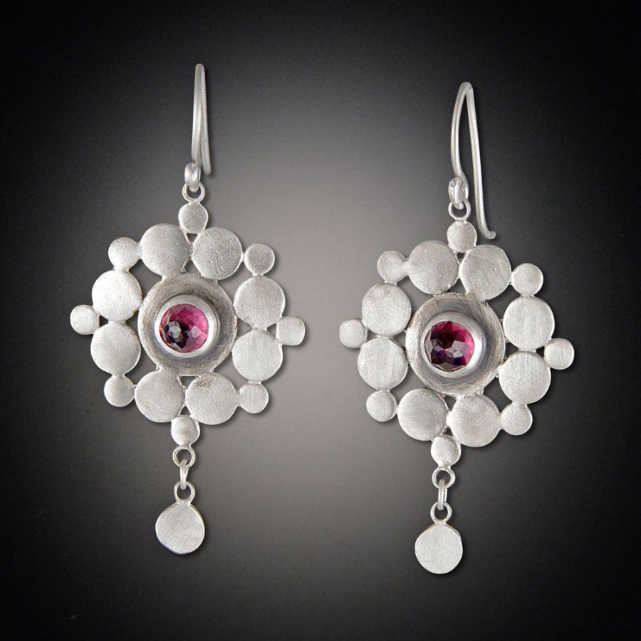 Earrings Ananda Khalsa | Garnet Mandala Earrings