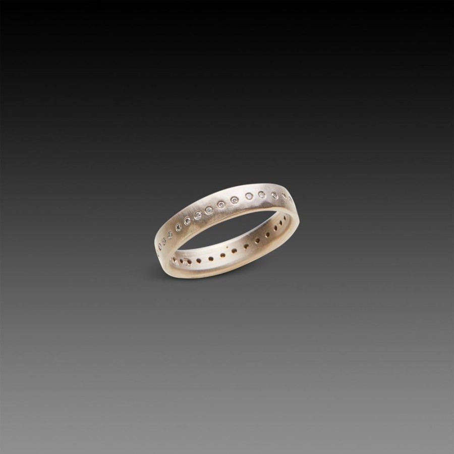 Rings Ananda Khalsa | Diamond Line Band In White Gold