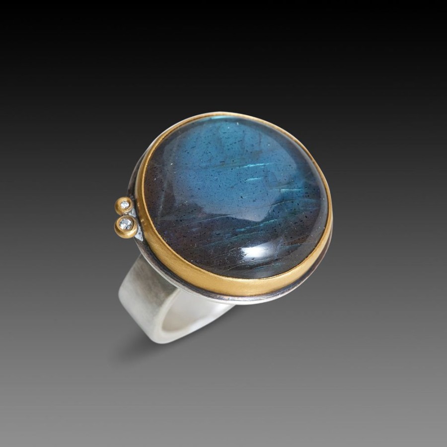 Rings Ananda Khalsa | Smooth Round Labradorite Ring