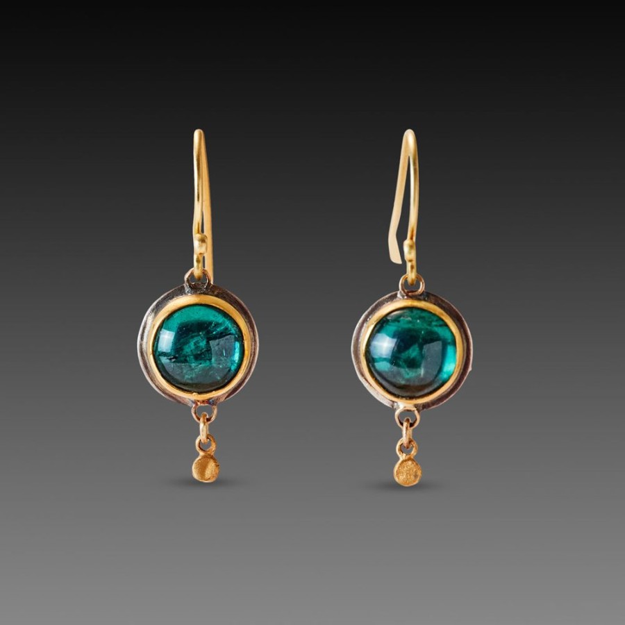 Earrings Ananda Khalsa | Luminous Green Tourmaline Earrings