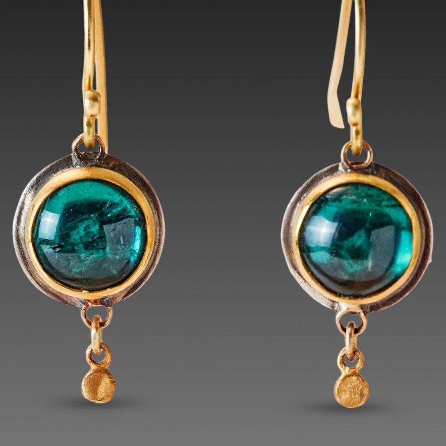 Earrings Ananda Khalsa | Luminous Green Tourmaline Earrings