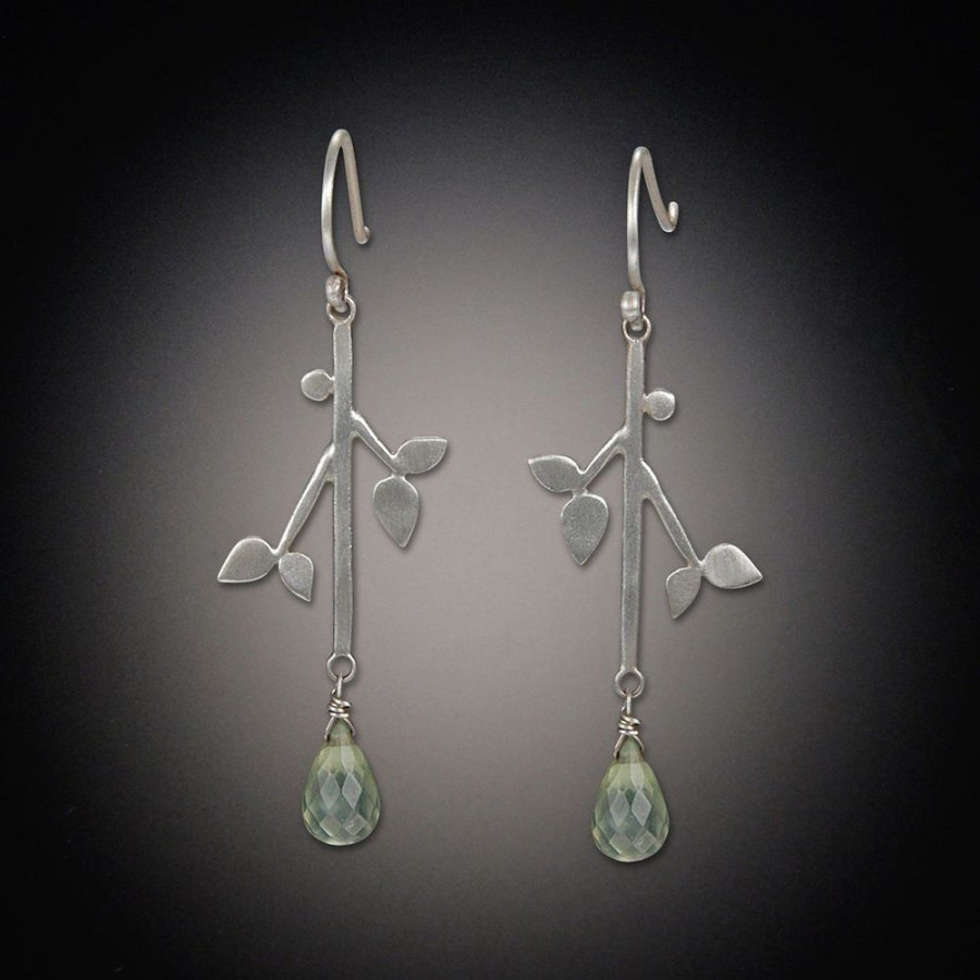 Earrings Ananda Khalsa | Branch Earrings With Prehnite