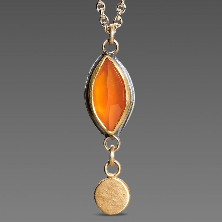 Necklaces Ananda Khalsa | Carnelian Marquis Necklace