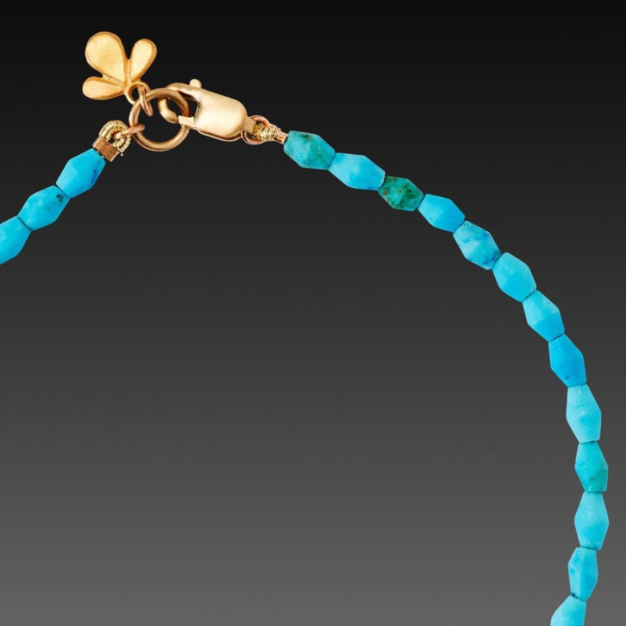 Bracelets Ananda Khalsa | Egyptian Faience & Gold Bracelet